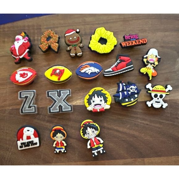 19 One Piece Anime Christmas Shoe Charms Multiple Characters Fits Crocs - Picture 1 of 4